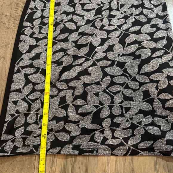 Joseph Ribkoff Black Gray Leaf Print Belted Sheath Dress Women Size 6 - Picture 4 of 14